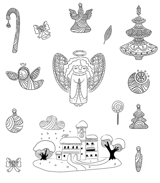 Set de Doodles de Navidad — Archivo Imágenes Vectoriales