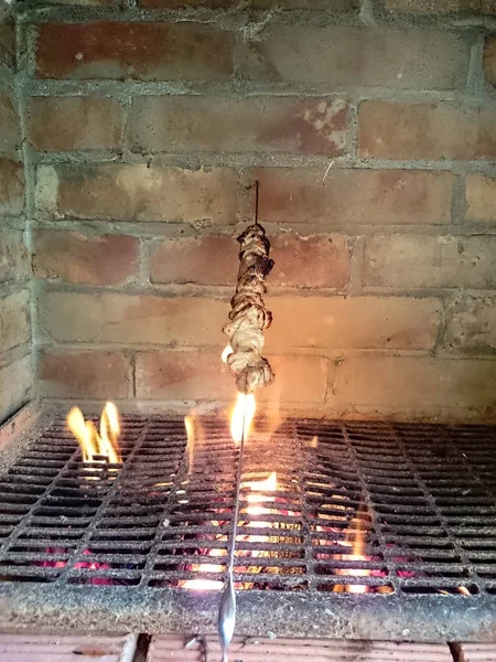 Sporáky s jedním šíš kebab — Stock fotografie