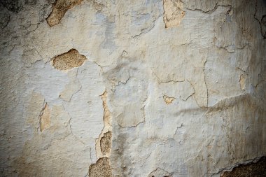 Kirli, çizilmiş eski tuğla duvar