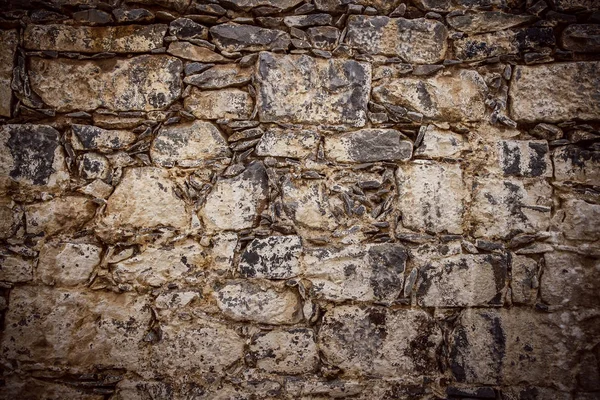 Špinavý a poškrábaný stará cihlová zeď — Stock fotografie