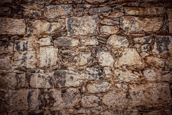 더러운, 오래 된 벽돌 벽을 긁어 — 스톡 사진