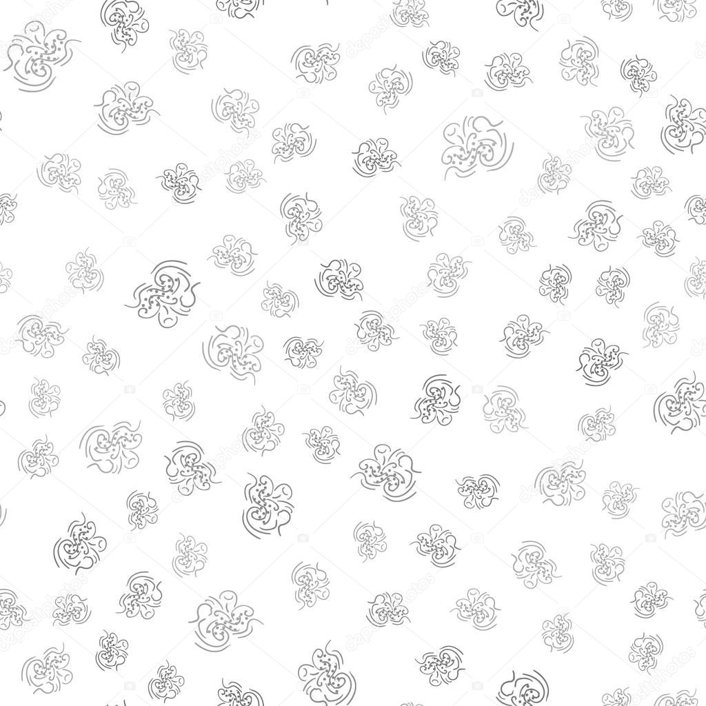 Abstract pattern with dots, curving
