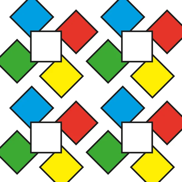 Kleurrijke vierkantjes als naadloze patroon — Stockvector