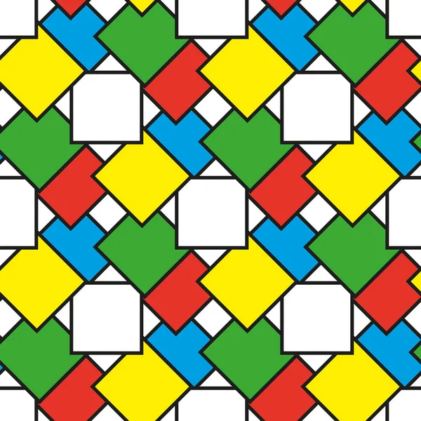 Πολύχρωμα τετράγωνα όπως χωρίς ραφή πρότυπο — Διανυσματικό Αρχείο