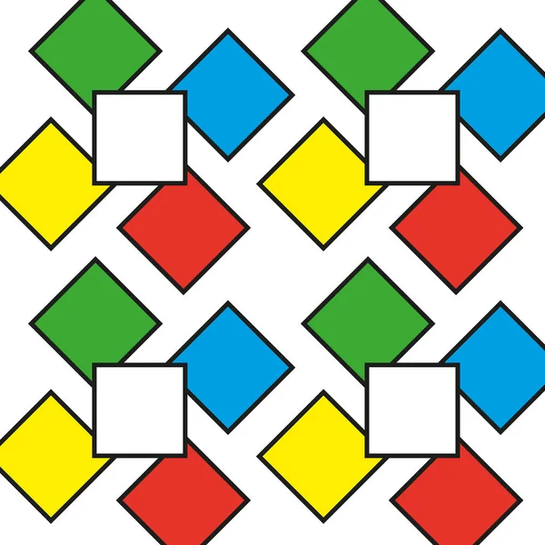 Kleurrijke vierkantjes als naadloze patroon — Stockvector