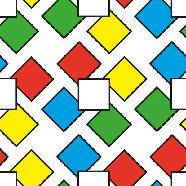 Quadrados coloridos como padrão sem costura —  Vetores de Stock