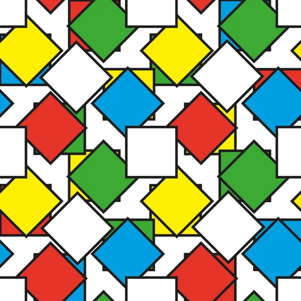 Πολύχρωμα τετράγωνα όπως χωρίς ραφή πρότυπο — Διανυσματικό Αρχείο