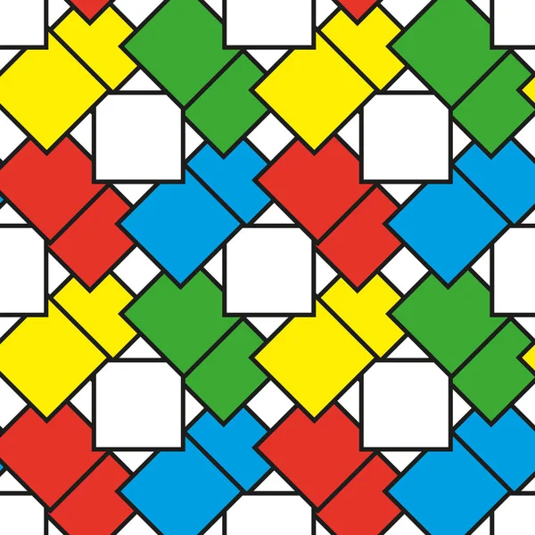 Kolorowe kwadraty jako wzór — Wektor stockowy
