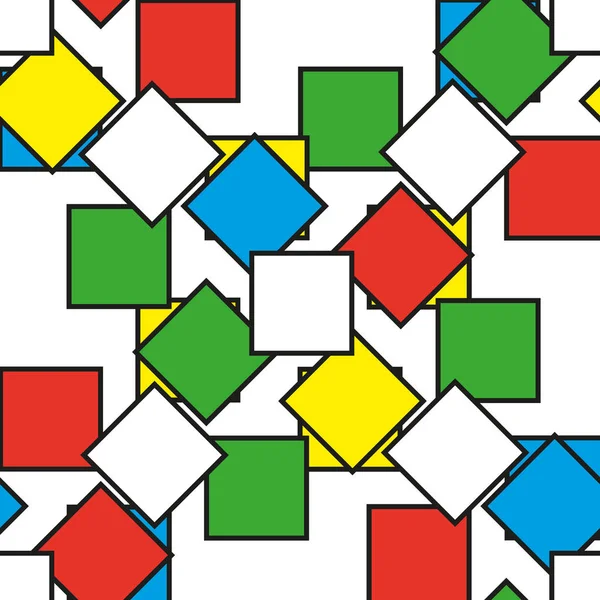 Färgglada kvadrater som seamless mönster — Stock vektor