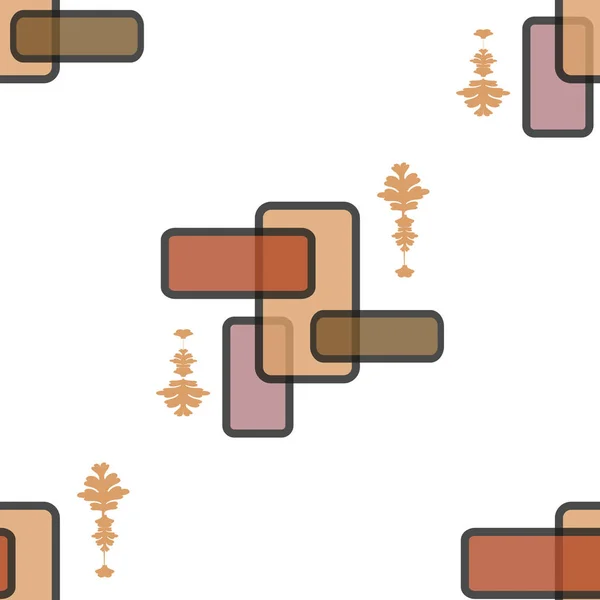 Sømløst retro-mønster fra fargede rektangler – stockvektor