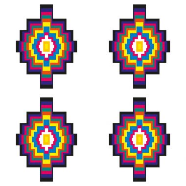 Özbek textil desen, Dikişsiz desen desen olarak soyut