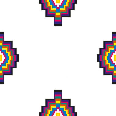 Özbek textil desen, Dikişsiz desen desen olarak soyut