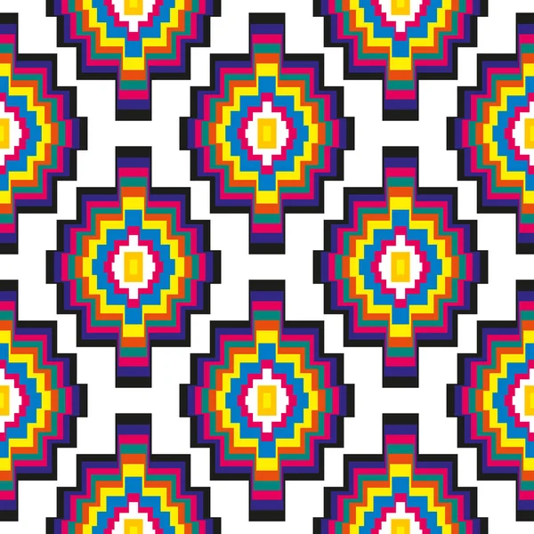 Patrón textil uzbeko, abstracto, como patrón sin costuras — Vector de stock