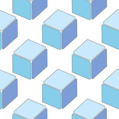 Soyut sorunsuz 3d küp model