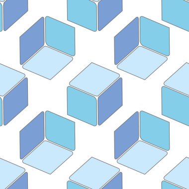 Soyut sorunsuz 3d küp model