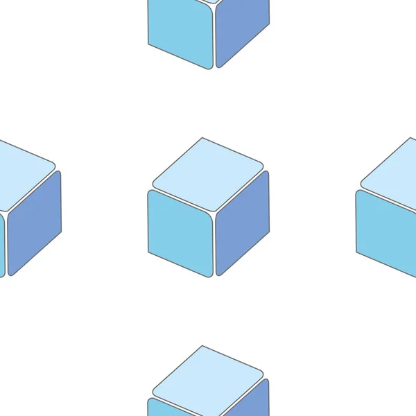 Vzor abstrakt bezproblémovou 3d kostky — Stockový vektor