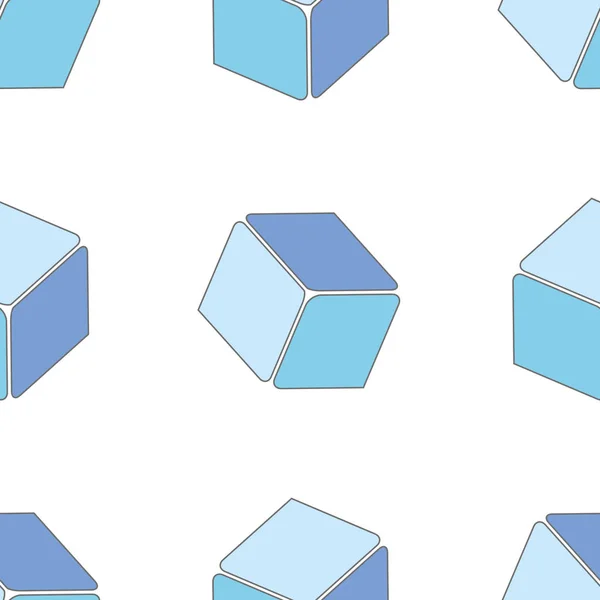 Vzor abstrakt bezproblémovou 3d kostky — Stockový vektor