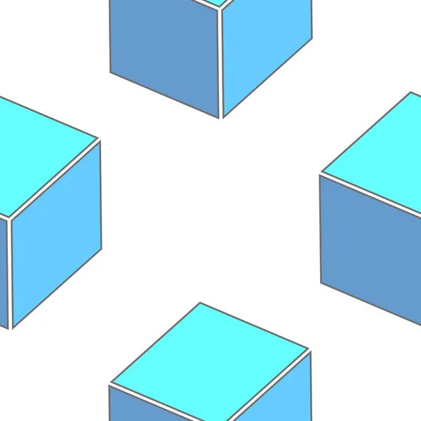 Αφηρημένο ομοιογενής 3d κύβους μοτίβο — Διανυσματικό Αρχείο