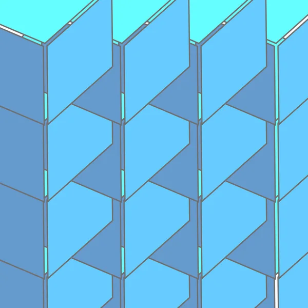 抽象的なシームレスな 3 d キューブのパターン — ストックベクタ