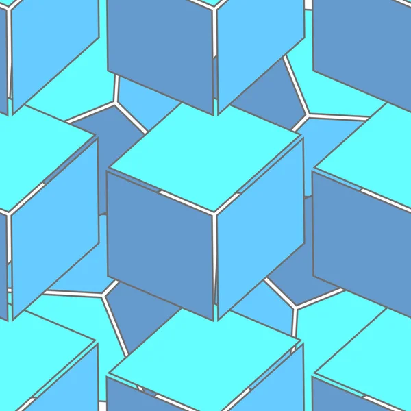 Abstract naadloze 3d kubussen patroon — Stockvector