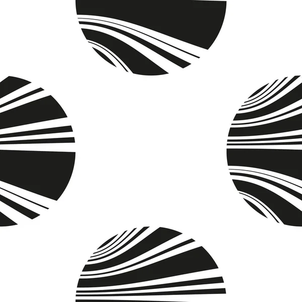 Abstracte naadloze cirkel, gestreepte patroon — Stockvector