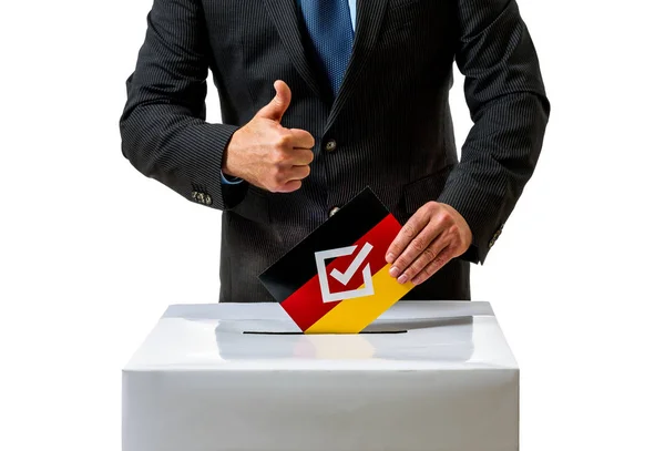 Elecciones al Bundestag en Alemania, hombre — Foto de Stock