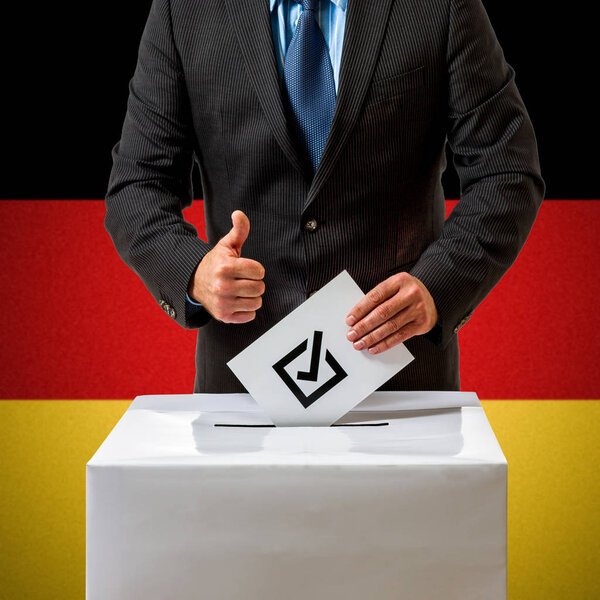 Bundestag election in Germany, man