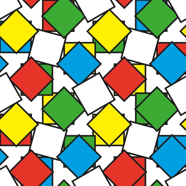 Quadrados coloridos como padrão sem costura — Vetor de Stock