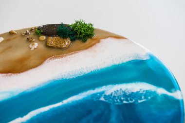 Orijinal epoksi reçine sanatının bir parçası.