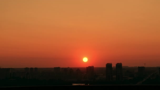 Businessman walks scenic town at the dawn — Αρχείο Βίντεο