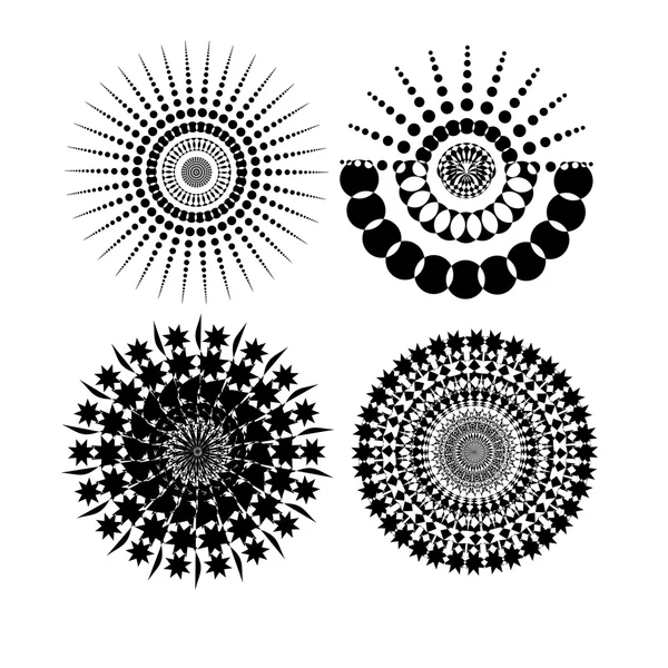 Round Ornament Pattern with pattern brush — Stock Vector