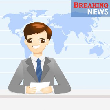 Haber spiker haber studio - vektör çizim söylüyorum