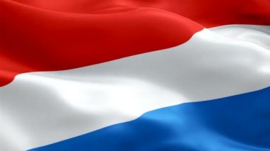Hollanda adası bayrağı rüzgarda dalgalanan hareket döngüsü videosu. Gerçekçi Hollanda Bayrağı geçmişi. Hollanda Bayrak Döngüsü Kapanışı 1080p Tam HD 1920X1080 görüntüsü. Hollanda Avrupa ülkesi film ve haber videolarını bayraklandırdı