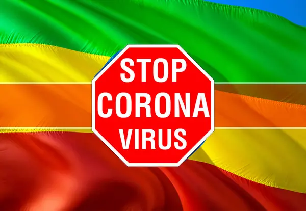 Stop Coronavirus Infection Ethiopia Concept Ethiopia Covid Coronavirus Concept Design — Stock Photo, Image