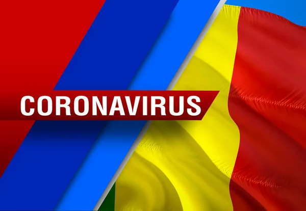 Notícias Coronavírus Covid 2019 Sobre Fundo Bandeira País Mali Tipo — Fotografia de Stock