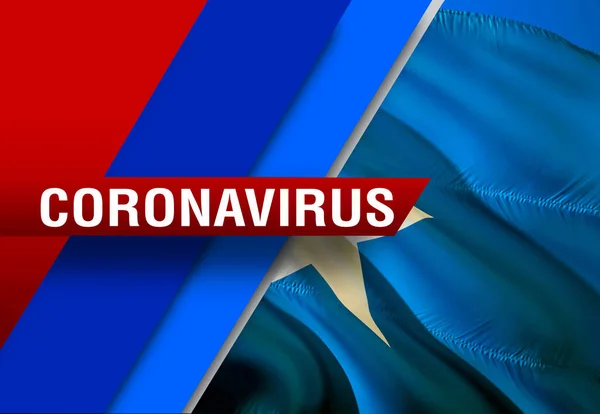 News Coronavirus Covid 2019 Somalia Country Flag Background Смертельний Вірус — стокове фото