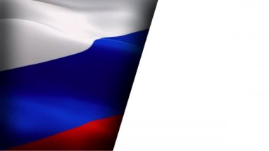 Rüzgâr gradyan arka planda dalgalanan Rus bayrağı videosu. Gerçekçi bir Rus arması, Bayrak arkaplanı. Rusya Bayrak Döngüsü Kapanışı görüntüsü. Rusya Kremlin ülkesi film ve haber videolarına bayrak dikti