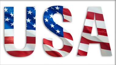 ABD Bayrak Dalgası rüzgarda dalgalanıyor. Gerçekçi Birleşik Devletler Bayrak arka planı, 3D görüntüleme. USA Flaging Kapanış. Amerikan tabelasının el sallaması. Amerikan bayrağı. Amerikan bayrağı. Birleşik Devletler Arka Gruplandırması
