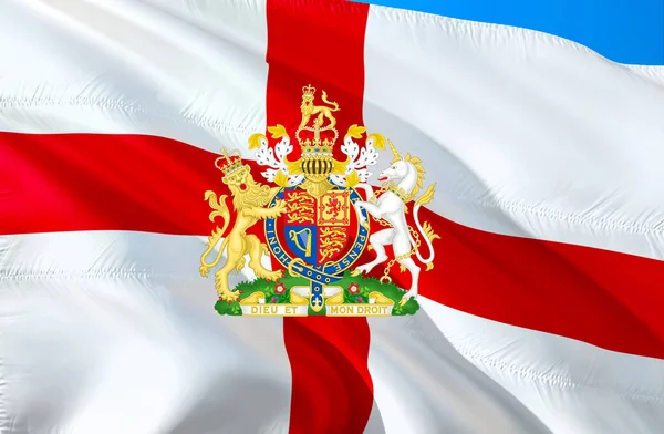 Royal Coat Arms England Background National Emblem Great Britain Rendering — Stock Photo, Image