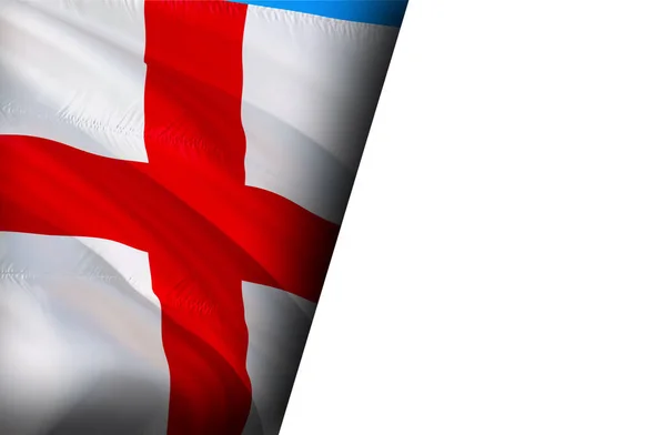 Engeland Vlag Zwaaiend Met Half Witte Achtergrond Nationale Britse Vlag — Stockfoto