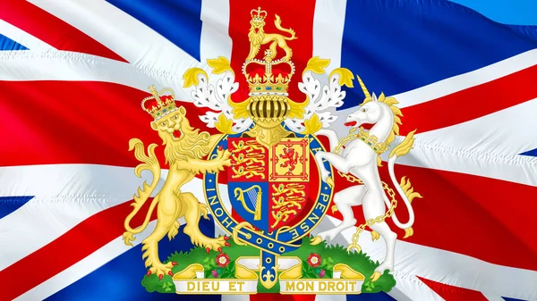 Wappen Des Vereinigten Königreichs Königliches Nationalsymbol Großbritanniens Britische Königsflagge Britische — Stockfoto