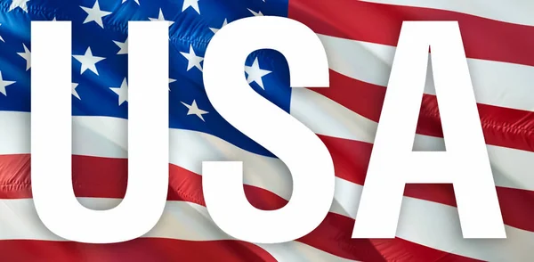 Stany Zjednoczone Flaga Zbliżenie Usa Full Obraz Machający Wietrze National — Zdjęcie stockowe