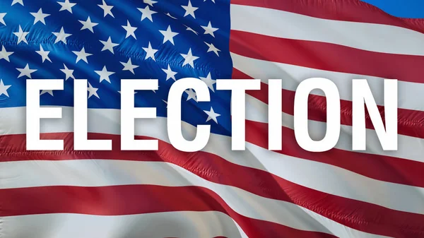 米国大統領選挙 3Dレンダリングのための旗を振って2020年の米国大統領旗の選挙 アメリカ合衆国3次元ホワイトハウスのフラグを振って 米国シームレスなアニメーションに投票します ホワイトハウスの背景 投票2020 Fla — ストック写真