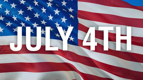 4Th July Patriot Day American Flag Waving Background Usa American — Stock Photo, Image