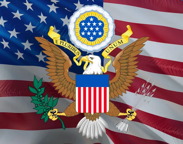 United States Seal Usa Flag Design United States Background American — стокове фото