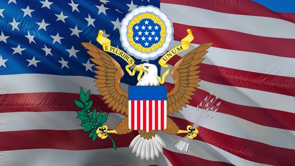 United States Seal Usa Flag Design Een Amerikaanse Achtergrond Amerikaanse — Stockfoto