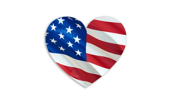 Liefde Usa Met Amerikaanse Vlag Verenigde Staten Zwaaien Vlag Love — Stockfoto