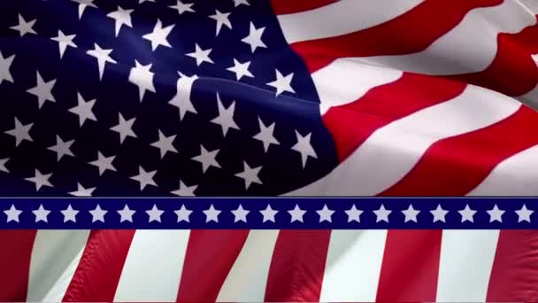 Amerikansk Flaggvideo United States American Flag Slow Motion Video Amerikansk — Stockvideo