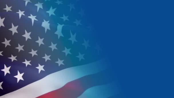 American Flag Video Gradient Background United States American Flag Slow — Stock Video