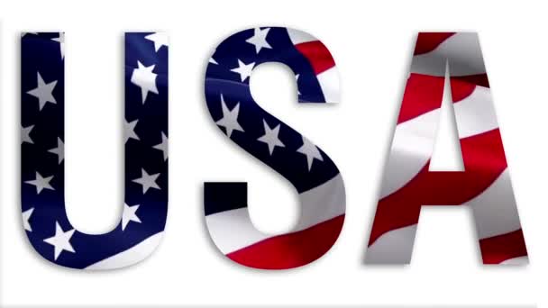 Bandiera Americana Degli Stati Uniti Che Sventola Nel Vento Martin — Video Stock
